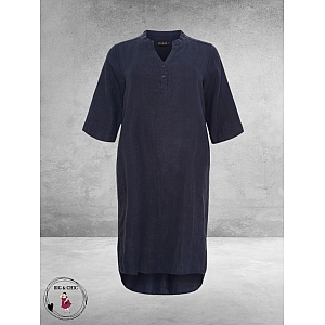 No.1 By OX Tuniek-Jurk Linnen Dark Navy Blue